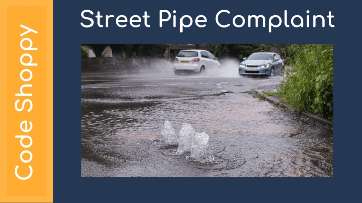 Online Complaint Registration - Street Pipe Road
