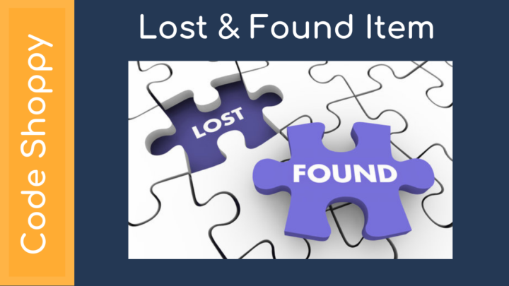 Lost & Found Items Finder Using Web Application